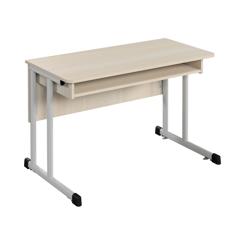 Стіл учнів. лаборатор., ростова №6, АНШАР ГРУП (100306),1200х600х760мм, з полицею, каркас – посилена плоскоовал.труба, з кріпленням каркаса до підлоги